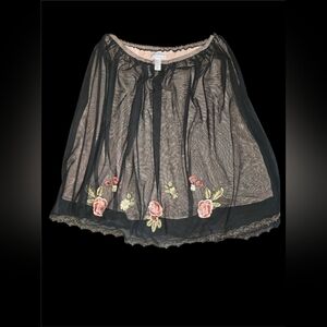 Jessica Howard Black Sheer Skirt